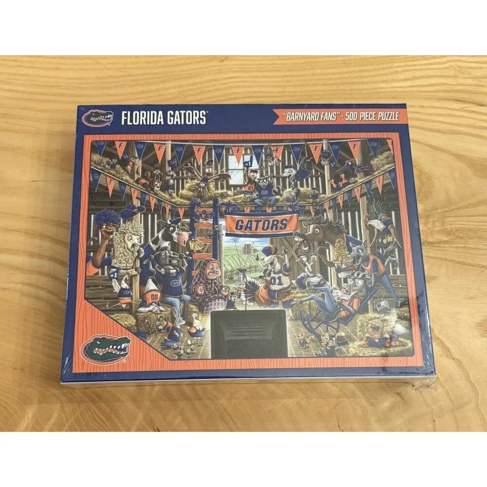 NEW University of Florida Gators UF Barnyard Fans 24x18 500 Pc Puzzle Licensed